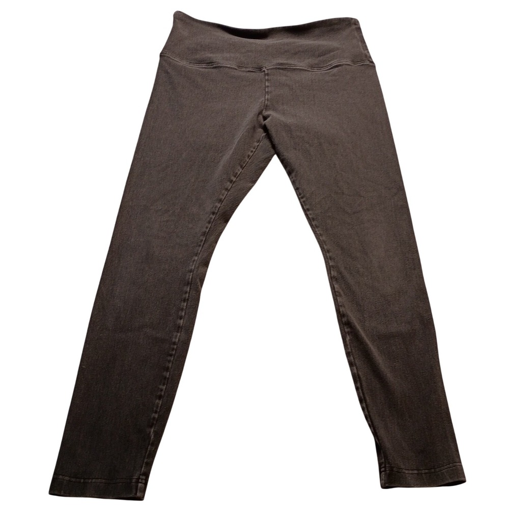 Lysse Denim Leggings Women's High Waist Acid Wash Charcoal Gray Stretch Soft L